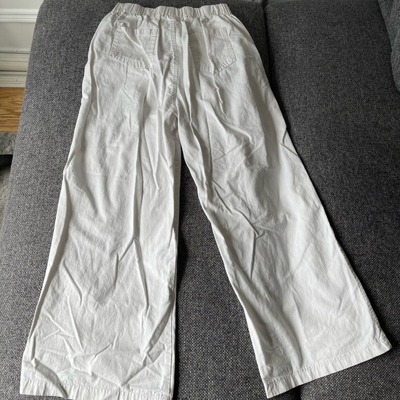 Women white high waisted straight leg pants - Picture 2 of 7